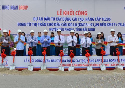 Khởi công Dự án đầu tư cải tạo nâng cấp tỉnh lộ 286 – thị trấn Chờ đến Cầu Đò Lo